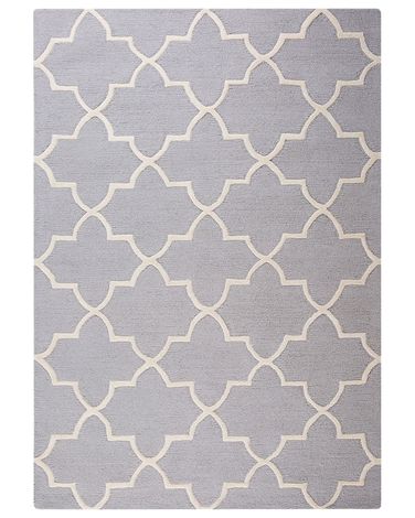 Vloerkleed SILVAN Lichtgrijs 160 x 230 cm Wol