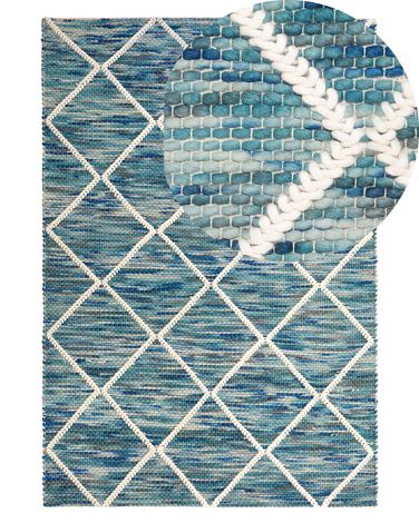 Rug BELENLI Blue 140 x 200 cm Wool