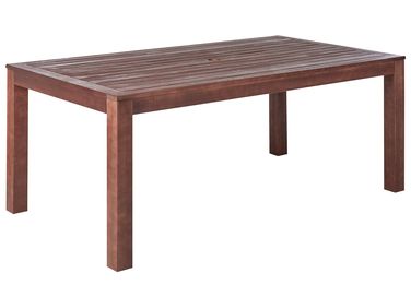 Table de salle à manger de jardin TUSCANIA 180 cm 100 cm Bois d'eucalyptus Marron foncé