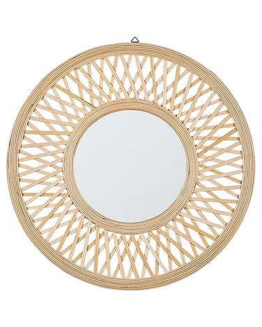 Wandspiegel BACATA 60 cm 60 cm Bamboe Natuurlijk