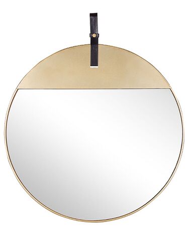 Wandspiegel GURS 60 cm 60 cm Metaal Goud