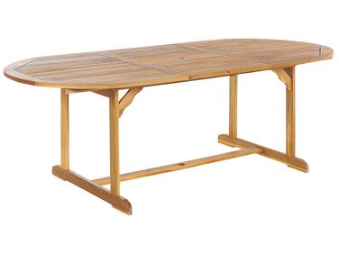 Uitschuifbare tuintafel MAUI 160/220 cm 100 cm Acaciahout Lichtbruin
