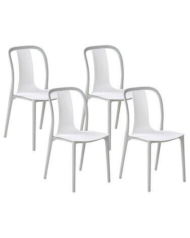 Set van 4 tuinstoelen SPEZIA Wit