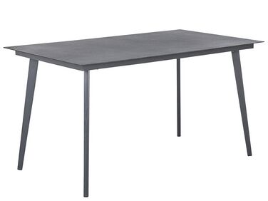 Table de salle à manger de jardin MILETO 140 cm 80 cm Verre Gris