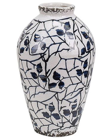 Flower Vase MALLIA Stoneware 20 cm White