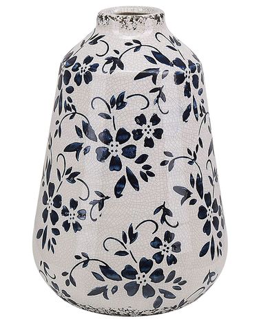 Vase à fleurs MARONEIA Grès 20 cm Blanc