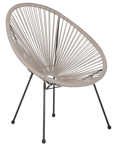 Tuinstoel ACAPULCO II PE rotan Lichtgrijs
