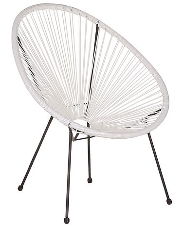 Tuinstoel ACAPULCO II PE rotan Wit