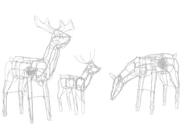 Outdoor Decoration LED MIKKELI Animated Reindeer 76/47/52 cm White