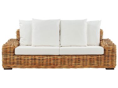 Tuin loungebank 3-zits FORLI Rotan Natuurlijk