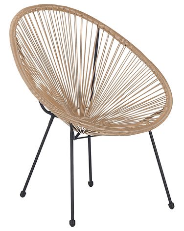 Tuinstoel ACAPULCO II PE rotan Natuurlijk