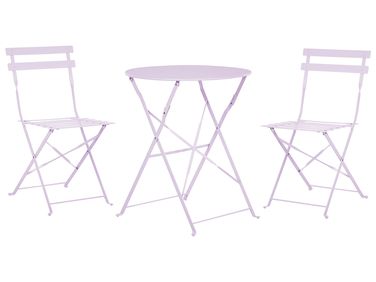 Bistro Set Folding FIORI Metal Violet