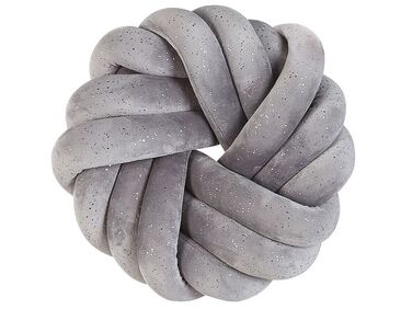 Throw Cushion AKOLA Velvet 30 x 30 cm Grey Solid