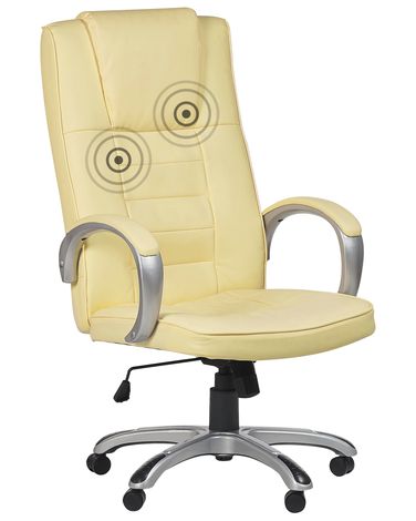 Massagestoel met verwarming GRANDEUR Kunstleer Beige