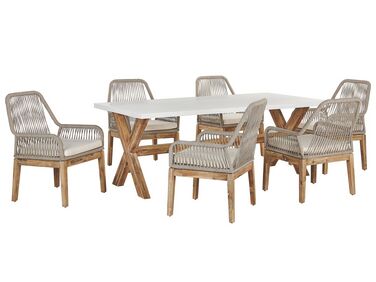 Tuinset 6-zits OLBIA met kussens Beige