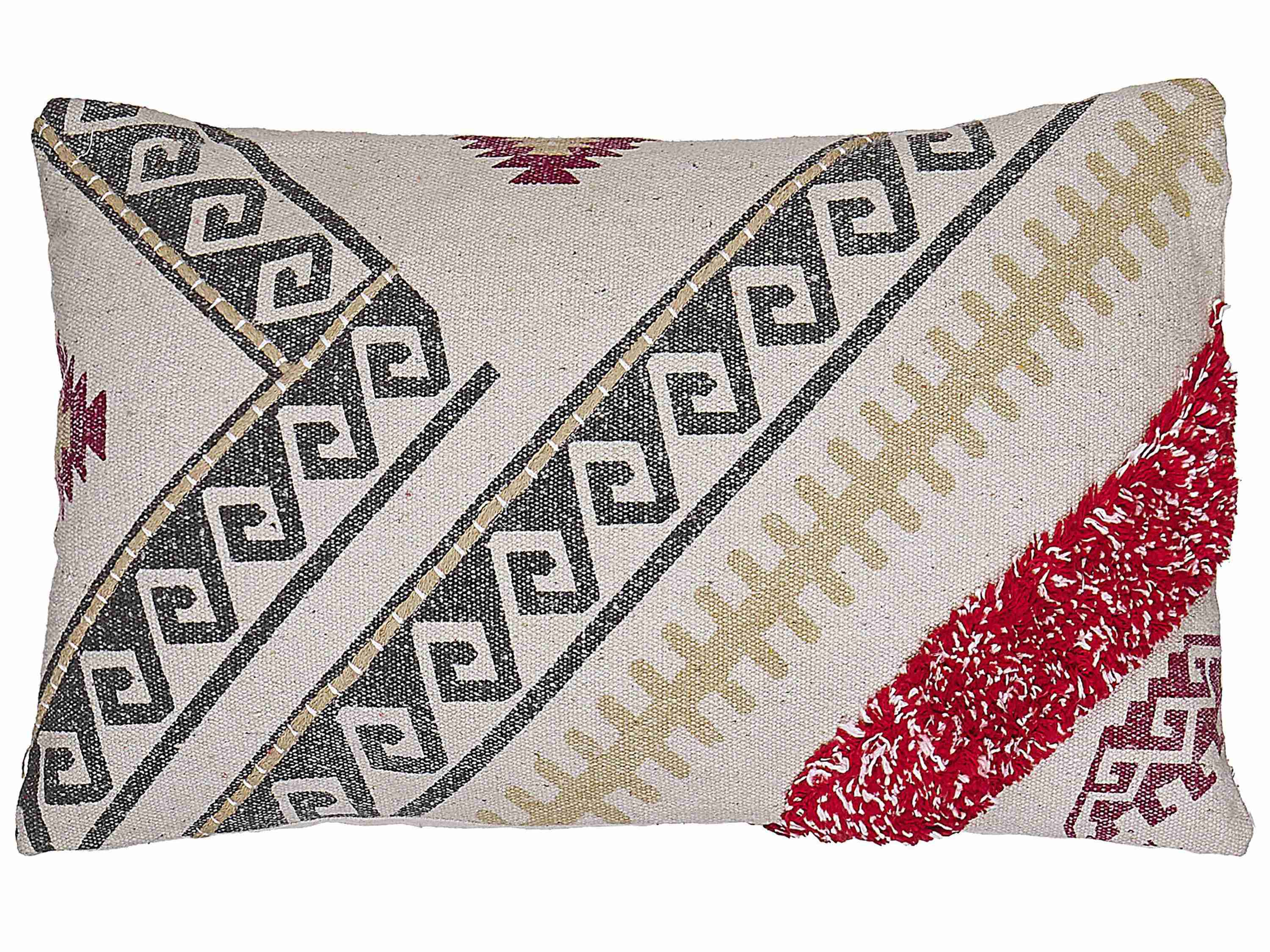 Sierkussen BETULA Katoen 30 x 50 cm Beige geometrisch patroon