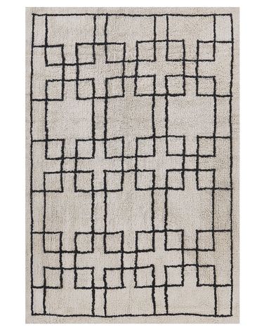 Tapis TURHAL Beige 160 x 230 cm Coton