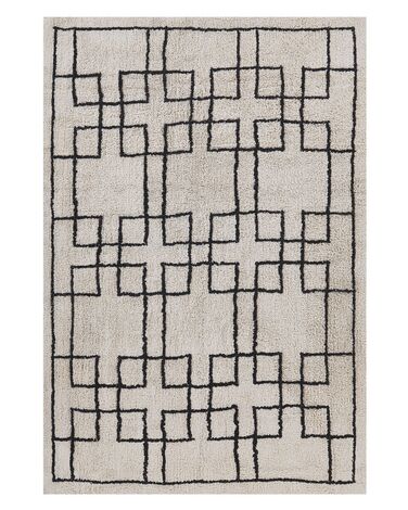 Tapis TURHAL Beige 140 x 200 cm Coton