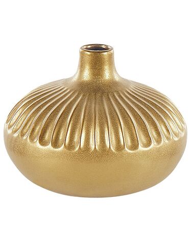 Vase décoratif CERCEI Grès 20 cm Doré