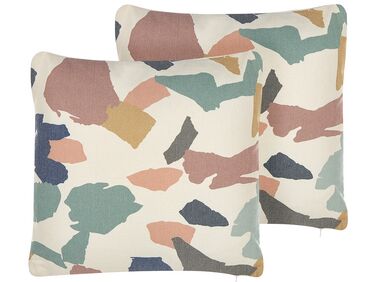 Set van 2 sierkussens FOTHERGILLA 45 x 45 cm Meerkleurig abstract patroon