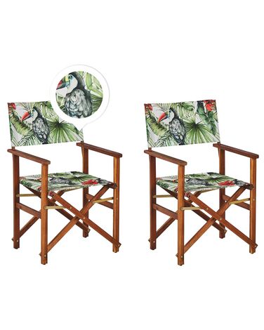 Set van 2 tuinstoelen CINE Acaciahout Groen