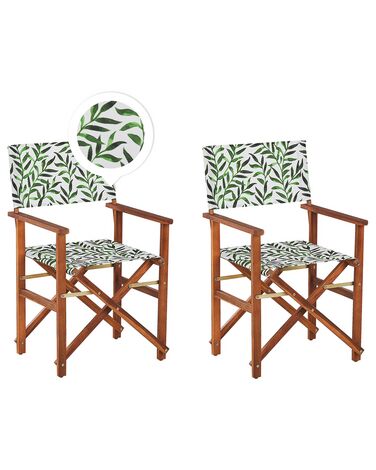 Set van 2 tuinstoelen CINE Acaciahout Donkerbruin