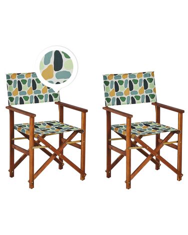 Set van 2 tuinstoelen CINE Acaciahout Meerkleurig