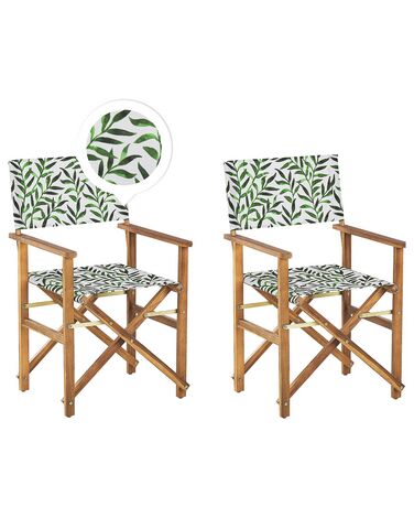 Set van 2 tuinstoelen CINE Acaciahout Grijs