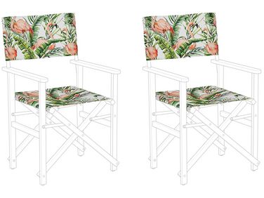 Set of 2 Garden Chair Replacement Fabrics CINE Pink