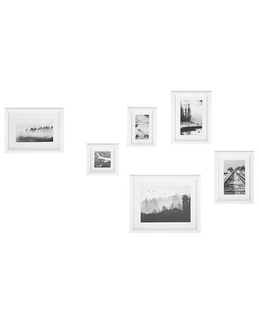 Set van 6 fotolijsten ZINARE Landschap Wit