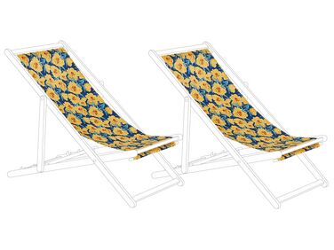 Set van 2 vervangingsdoeken voor ligstoel ANZIO/AVELLINO 113 x 44 cm Meerkleurig