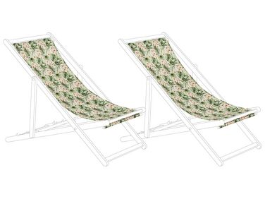Set van 2 vervangingsdoeken voor ligstoel ANZIO/AVELLINO 113 x 44 cm Roze