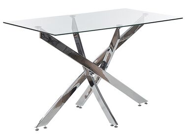 Table de repas MARAMO Argenté 120 cm 70 cm Verre de sécurité