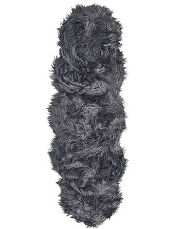Kunstbontkleed MAMUNGARI Donkergrijs 60 x 180 cm