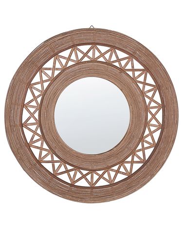 Wandspiegel CACOMA 62 cm 62 cm Bamboe Bruin
