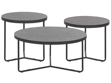 Set van 3 salontafels MELODY Grijs beton-effect