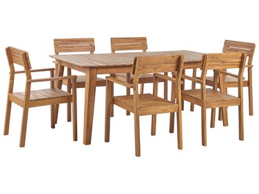 Tuinset 6-zits FORNELLI Acaciahout Bruin