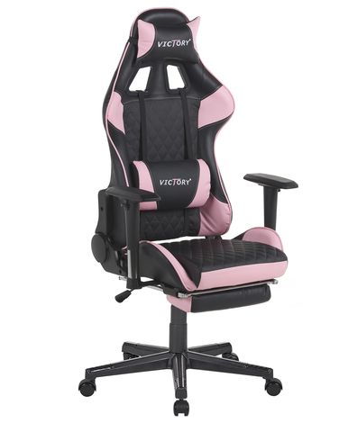Siège de gaming VICTORY Cuir PU Rose