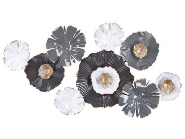 Wall Decor Flower POTASSIUM Metal 49 cm Grey