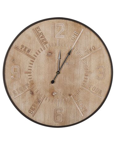 Wall Clock DOLE 60 cm Light Brown