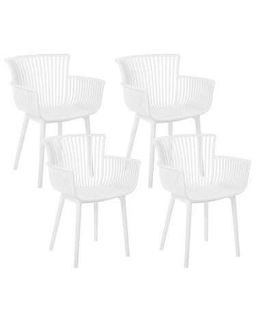 Set van 4 tuinstoelen PESARO Wit