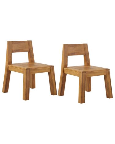 Set van 2 tuinstoelen LIVORNO Acaciahout Bruin