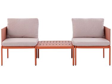 Loungeset met tafel 2-zits TERRACINA Metaal Oranje