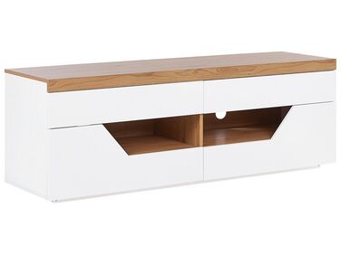 TV-meubel CHEVAL Bruin/wit