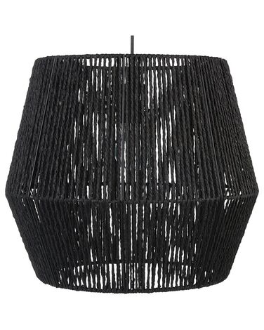 Pendant Lamp GWERU Paper Rope Black