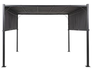 Tonnelle de jardin LED PARGA Métal 310 cm 310 cm Gris foncé