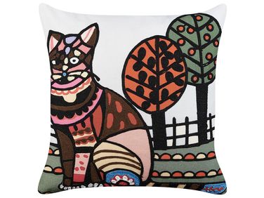 Sierkussen MEHSANA Bouclé 50 x 50 cm Meerkleurig dierenprint