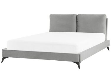 Bed Velvet MELLE 160 x 200 cm (EU King Size) Grey