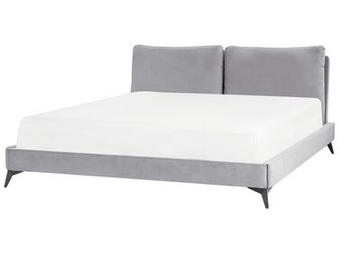 Bed Velvet MELLE 180 x 200 cm (EU Super King) Grey