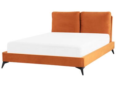 Bed Velvet MELLE 140 x 200 cm (EU Double) Orange